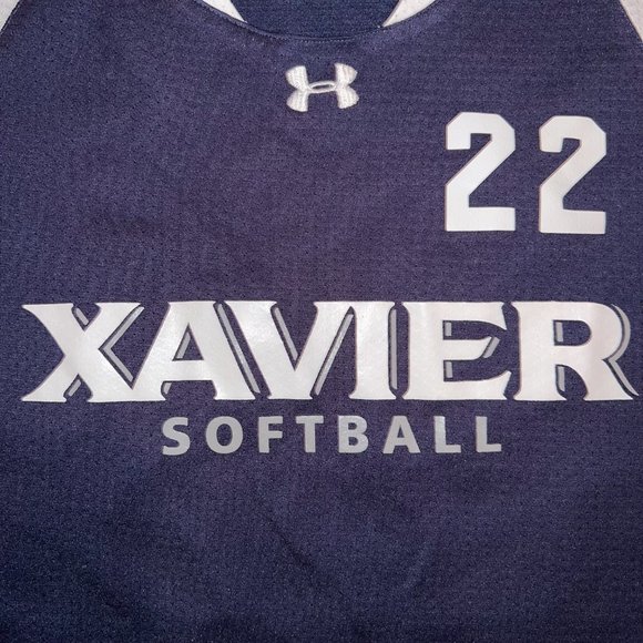 Women's Under Armour Xavier Musketeers #22 Blue Softball Jersey Size XL NCAA - Picture 4 of 8